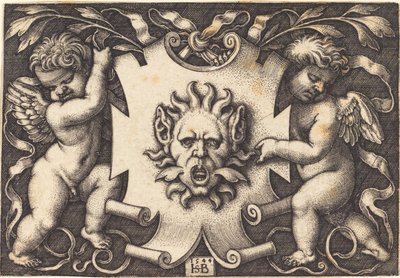 Maske holdt af Two Genii af Sebald Beham