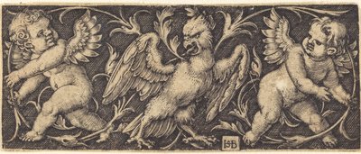 Ornament med Eagle og Two Genii af Sebald Beham