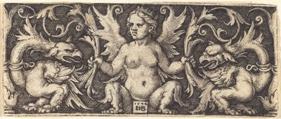 Ornament med kvindelig dæmon af Sebald Beham