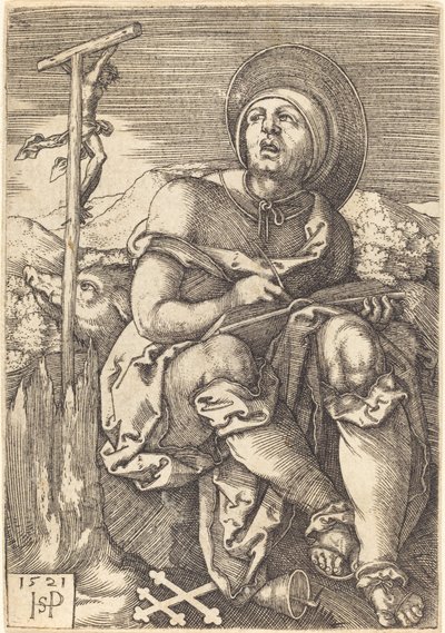 Sankt Antonius Eremitten af Sebald Beham