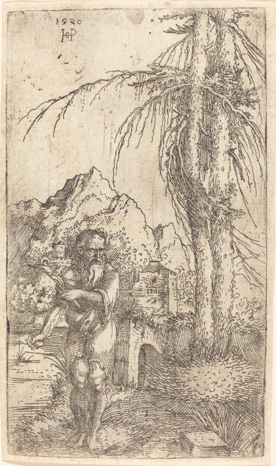 Sankt Hieronymus i et landskab af Sebald Beham