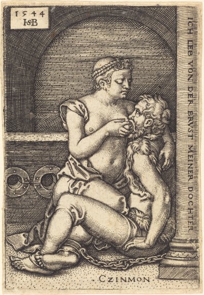 Simon og hans datter (Cimon og Pero) af Sebald Beham