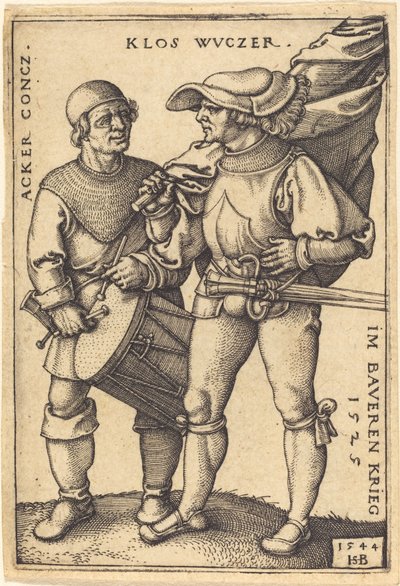 Fanebærer og Trommeslager af Sebald Beham