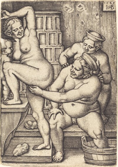 Tre kvinder bader af Sebald Beham