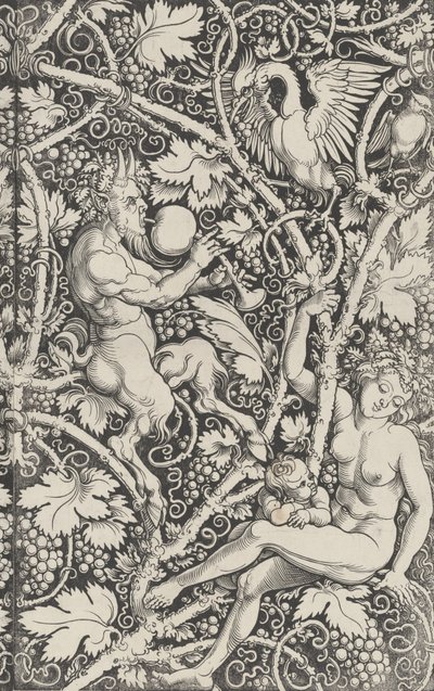Tapet med Satyr-familien, 1515. af Sebald Beham