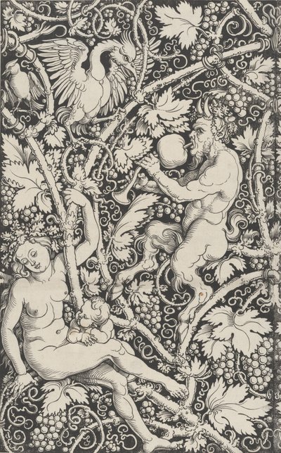 Tapet med Satyr-familien, 1515. af Sebald Beham