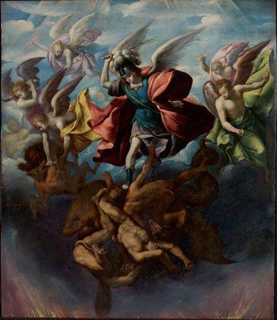 De oprørske engles fald, ca. 1650. af Sebastian Lopez de Arteaga