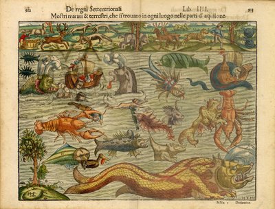 See- und Landmonster von Sebastian & Magnus Olaus (1490-1557) Münster