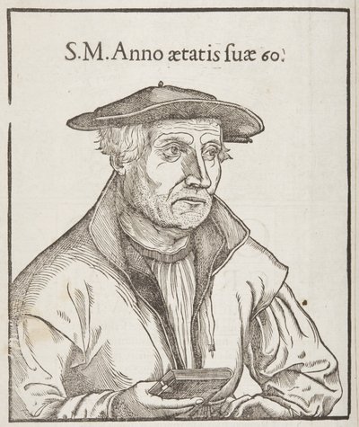 Cosmographia, bagside af titelblad, 1544 af Sebastian Munster