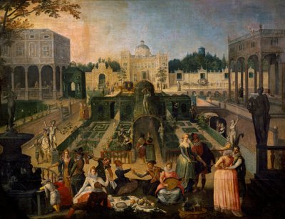 En fest i hertugen af Mantuas park, ca. 1595 af Sebastian Vrancx