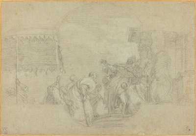En biskop velsigner en konge af Sebastiano Conca