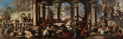 Kleopatras festmåltid af Sebastiano Mazzoni