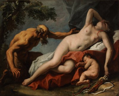 Venus og Satyr af Sebastiano Ricci