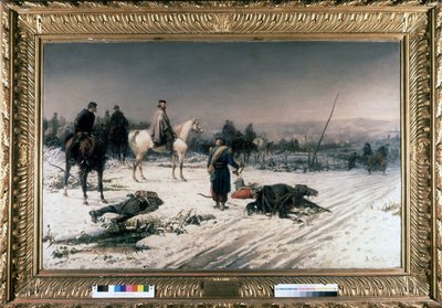 Garibaldi i Dijon på en slagmark, maleri af S. De Albertis. 1877. Museum for Risorgimento. Milano af Sebastiano de Albertis