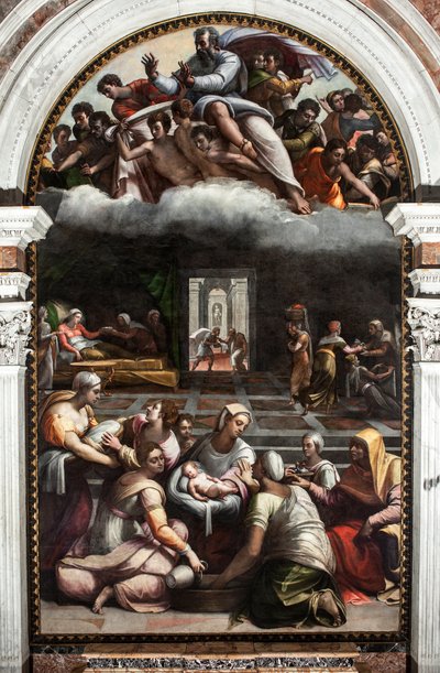 Jomfruens fødsel (maleri af Sebastiano del (c.1485 1547) Piombo