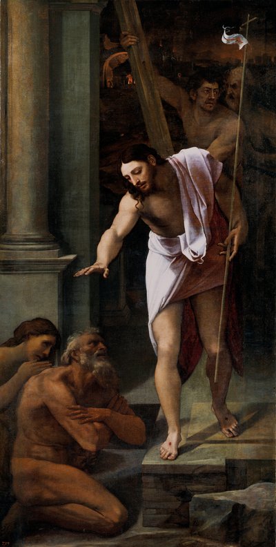 Spansk: Bajada de Cristo al Limbo Kristi nedstigning til Limbo af Sebastiano del Piombo