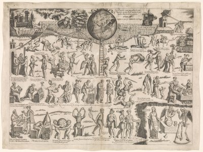 Denne verden er som et bur fyldt med tåber Questo Mondo è come una gabbia de matti (titel på objekt) af Sebastiano di Re