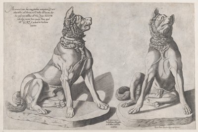 Mirror of Roman Magnificence: Two Dogs, 1558., 1558. af Sebastiano di Re