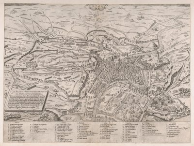 Mirror of Roman Magnificence: Udsigt over Rom fra nord, 1561., 1561. af Sebastiano di Re