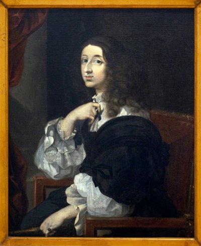 Portræt af dronning Christine af Suede (Kristina Vasa af Sébastien Bourdon
