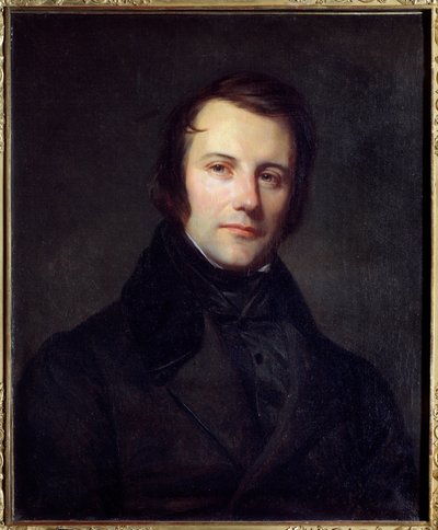 Portræt af Edgar Quinet (1803-1875) deputeret i 1848. Maleri af Sebastien Cornu (1804 - 1870) af Sebastien Melchior Cornu