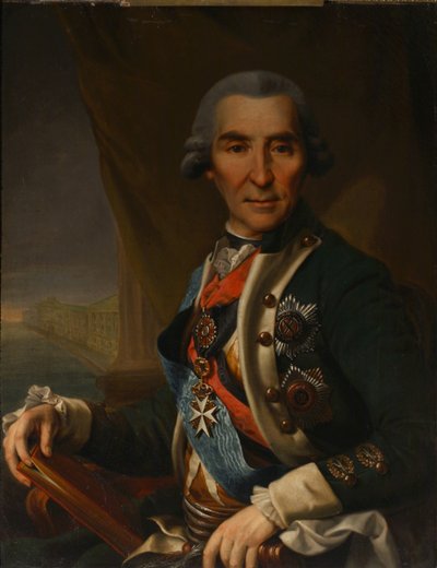 Portræt af Ivan Loginovich Golenishchev-Kutuzov 1729-1802, begyndelsen af ​​1800-tallet af Semyon Glukovsky