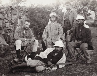 Gruppe af opdagelsesrejsende, Judea District, Palæstina, 1867 af Sergeant Henry Phillips