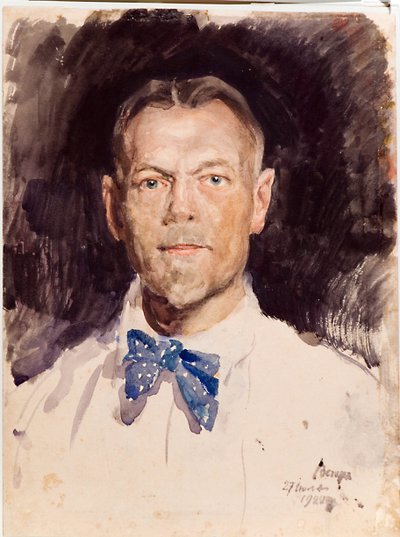 Selvportræt - Værk af Sergei Arsenyevich Vinogradov (1869-1938) af Sergei Arsenevich Vinogradov