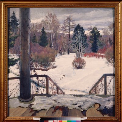Foråret kommer - Maleri af Sergei Arsenyevich Vinogradov (1869-1938), olie på lærred af Sergei Arsenevich Vinogradov