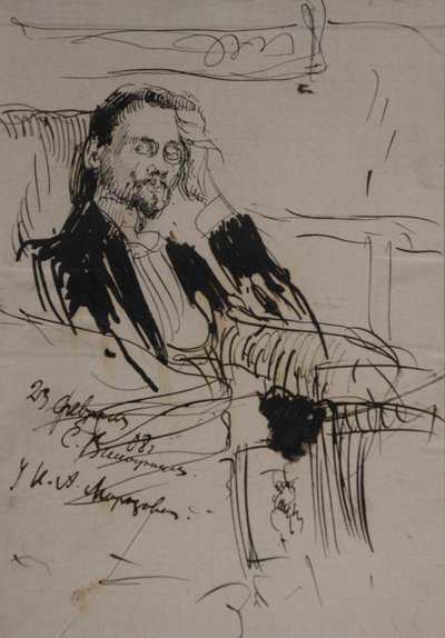 Portræt af Alexey Alexandrovich Bakhrushin 1865-1929, 1908 af Sergei Arsenevich Vinogradov