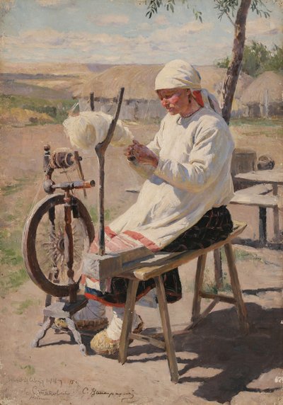 Spinneren, 1895 af Sergei Arsenevich Vinogradov