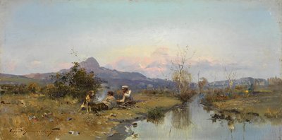 Jægerne i hvile af Sergei Ivanovich Vasilkovsky