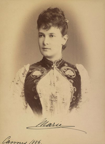 Marie Pavlovna de Russie - Storhertuginde Maria Pavlovna af Rusland (1854-1920), af Levitsky, Sergei Lvovich (1819-1898). Sølv gelatine fotografering af Sergei Lvovich Levitsky