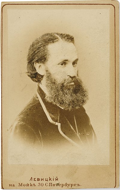 Portræt af cellisten Karl Yulievich Davidov 1838-1889, ca. 1875. af Sergei Lvovich Levitsky