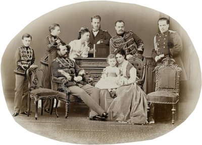 Familien til kejser Alexander II af Rusland, ca. 1871. af Sergei Lvovich Levitsky