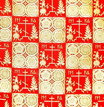 Olovyanishnikov Manufactory Half-Silk Satin, begyndelsen af det 20. århundrede (tekstil) af Sergei Vashkov