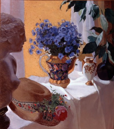 Stilleben, 1916 af Sergei Vasilevich Chekhonin