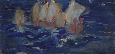Illustration til eventyret om zaren Saltan af A. Pushkin af Sergei Vasilievich Malyutin