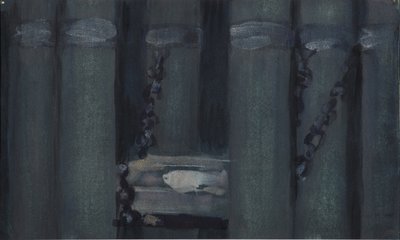 Illustration til fortællingen om den døde prinsesse og de syv riddere af Sergei Vasilievich Malyutin