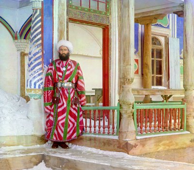 En minister for Emiratet Bukhara i formel påklædning, ca. 1910 (foto) af Sergey Prokudin Gorsky