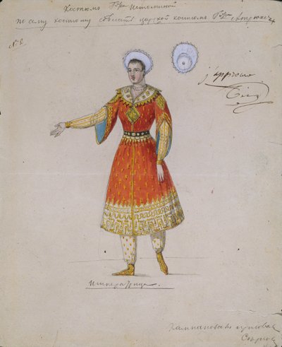Kostumedesign til balletten Tsarina Syuyumbeki af A. Blanche, 1832 af Serkov
