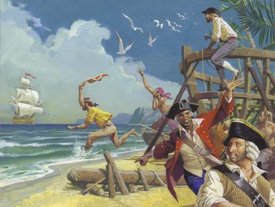 Admiral Ansons rejse rundt om jorden i 1740 af Severino Baraldi