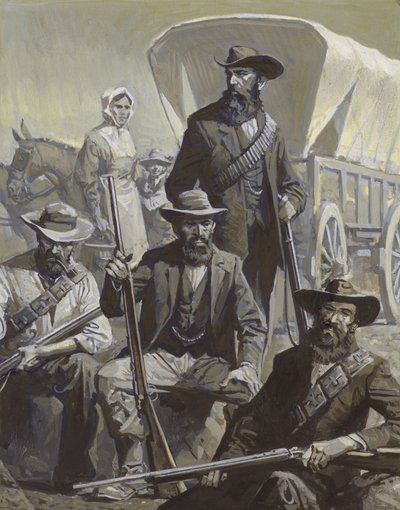 Boer-soldater og vogn. af Severino Baraldi