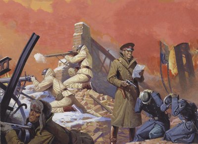 General Georgi Zhukov under det endelige angreb på Berlin af Severino Baraldi