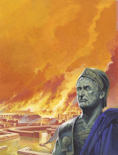 Hannibal med Karthago i flammer af Severino Baraldi