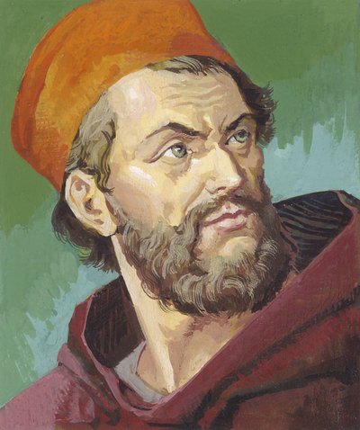 Marco Polo (gouache på papir) af Severino Baraldi