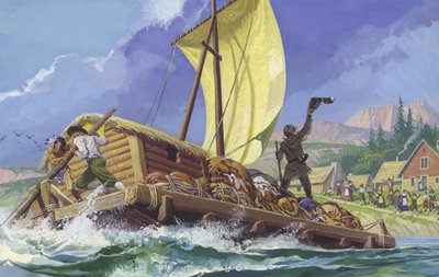 Pierre Radisson (1640-1710) (gouache på papir) af Severino Baraldi