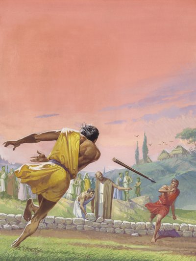 Romulus og Remus (gouache på papir) af Severino Baraldi