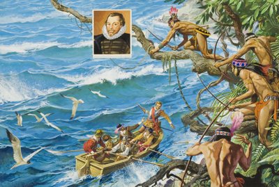 Sir Francis Drake (ca. 1540-96) (gouache på papir) af Severino Baraldi