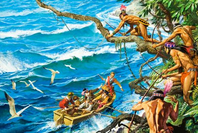 Sir Francis Drake blev såret af en pil af Severino Baraldi